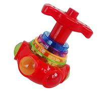 Light Up Spinning Toys, Flashing UFO Music Gyro Spinning Top, Flashing Top Gyroscope With Lights and Music with Launcher for Kids Toddlers Toys Gift (Red 1pcs)