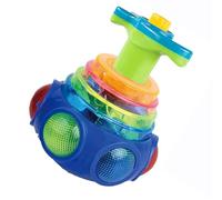 Light Up Spinning Toys, Flashing UFO Music Gyro Spinning Top, Flashing Top Gyroscope With Lights and Music with Launcher for Kids Toddlers Toys Gift (Blue 1pcs)