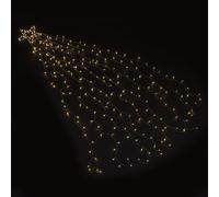 Light Up Star Curtain Warm White LED Illuminated Indoor Outdoor Christmas Decoration Xmas Party Festive
