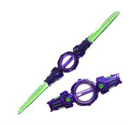Light Up Sword,Flashing Dueling Sabers with Realistic Sound,Fire Spin Sword Double-Edged Lightsaber for Cosplay Costume Christmas Party(Gradient Purple)