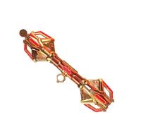 Light Up Sword, Retractable Fire Spin Sword Double-Edged Saber Toy with 24-Color Flashing LED Rotating 360° & Sound, Lights