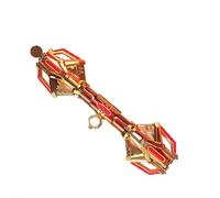 Light up Sword Saber for Kids & Adults, 24 LED Light Modes Double Blade Retractable Sword with Sound Effects, 2026 New Lightsaber, Fingertip Rotation, Glowing Tools for Cosplay (Golden)