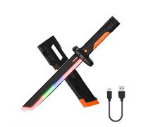 Light Up Sword, Spark Blade Sword, Glowing Sword, Type-c Rechargeable Fog Light Luminous Toys for Rave, Cosplay & Display (Orange 1pcs)