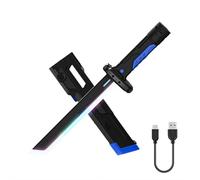 Light Up Sword, Spark Blade Sword, Glowing Sword, Type-c Rechargeable Fog Light Luminous Toys for Rave, Cosplay & Display (Blue 1pcs)