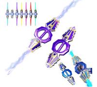 Light Up Sword Toy,7 Color Retractable LED Lightsaber Toys with Light & Realistic Sound Effects,Double Head Retractable Power Swords,Glowing Toys for Party Cosplay Costume