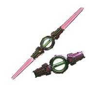 Light Up Sword Toy, Fire Spin Sword Double-Edged Lightsaber Toy With 7-Color LED Lights & Sound, 360° Rotating Suitable For Children(Gradient Green)