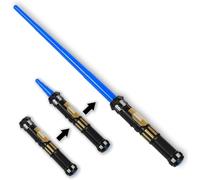 Light Up Swords Saber Toy with LED FX Sound for Kids and Adults, Expandable Lightup Saber Toy for Halloween Roleplay Party, Christmas Parties Costume Dress Up Accessory (Blue)