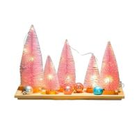 Light Up Tabletop Christmas Tree With Colorful Ornament For Home Window Display Party Gathering Fesitval Centerpiece Desktop Christmas Tree