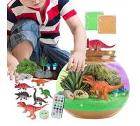 Light-Up Terrarium Kit - Light Toys Boys, Dinosaur Terrarium Container & Remote Control button battery | Led Multicolor Science Kit Creative Birthday Arts and Crafts for Boys Ages 4-12