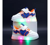Light up Toddler Boys Girls Shoes LED Flashing Lightweight Breathable Adorable Tennis Walking Sneakers for Toddler and Little Kid Running Shoes A1_Blue Footwear UK 5.5