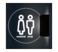 Light Up Toilet Sign,Ladies Mens Gents Women Acrylic LED,Restroom