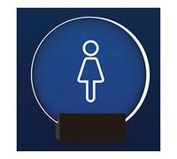 Light Up Toilet Sign,Wall Mount Mens Gents Women Bathroom,White,Ideal Signs