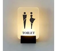 Light Up Toilet,Ultra-Bright Ladies Mens Bathroom Sign,Acrylic Surface and Metal Base