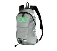 Light Up Travel Backpack: Luminous Laptop Bag, Printed Backpack, Large Capacity Bag with Reflective Design | For Night Bike Adventures, Camping, Riding, Grey, Consulte la descripción, See description