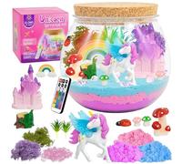 Light-Up Unicorn Terrarium Gifts, DIY Night Light Kit with Remote Control and 13 Lighting Colors, Night Light for Birthday, Children's Day, Halloween, Christmas or New Year Gifts for Girls Ages 5-10.