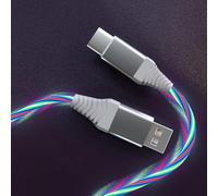 Light Up USB Type C Charger Cable 3A LED Light Up USB C Fast Charge Light Up Cable Lighted Phone Charger Compatible with iPhone 16 15 Series and Samsung Galaxy S20/S10/S9/S8,LG V40/V30,3.3FT Colorful