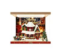 Light-up version Acrylic Display Case for Lego 11387 Christmas Cottage Set | Acrylic Display Case for Lego 11387 Christmas Holiday Cottage Set, Dustproof Box Compatible with Lego 11387,no model