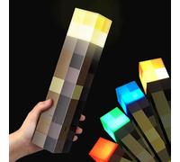 Light-up Wall Torch with Wall Mountable - 4 Color Night Light,LED Torch Light with Wall Mount & Hand Held,USB Rechargeable Night Light for Boys’Birthday Parties,Living Room Bedroom Decor (4 Colors)