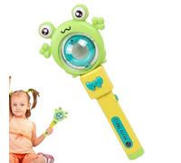 Light Up Wand - Rotating LED Toy Rod - Frog Rabbit Glowing Music Game With ABS Rubber Ears, 11x25cm | AAA Battery Powered Sensory Flashing Light Toy For Kids Va