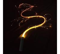 Light Up Whip for Dancing 360 Degree Rotating Battery Powered LED Whips | Fiber Optic Glowing Dancing Battery Powered Reusable Photography Props for Glow Party, Christmas, Carnival, Concerts