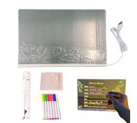 Light Up Writing Board - Erasable Acrylic Message Board Lighted Dry Erase,Reusable Light Up Drawing Glow Writing for Home School Company
