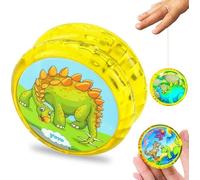 Light Up Yoyo Automatic Return Yo-Yo for Kids & Beginners - Dinosaur Yellow LED Responsive Trick Yoyo with Strong String, Flashing Spin Toy for Boys & Girls