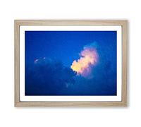Light Upon The Clouds Modern Art Framed Print | A2 Oak Framed Wall Art | Ready to Hang | Modern Landscape Picture | Living Room Bedroom Lounge Office
