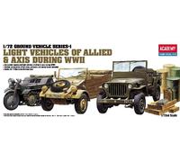 Light Vehicles Allied & Axis Ground Vehicle Set 1:72 Plastic Model Kit ACADEMY