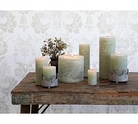 Light Verte Pillar Candles - Light Green Coloured Candles - Danish Candles - Extra Tall Large Chunky Candles - Light Church Candle - Green Candle (25cm x 10cm)