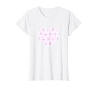 Light Violet Pink Coquette Ribbon Bow Gingham Cute Aesthetic T-Shirt