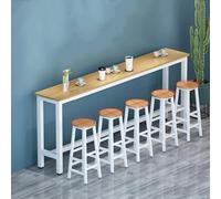 Light Walnut High Bar TableIdeal for Home & Restaurant Use Stylish Design 2x180cm L x 30cm W x 100cm H & Easy to Clean Modern Furniture