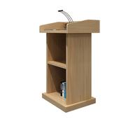 Light Walnut Wood PodiumMobile Wooden Lectern for Churches Schools Office Conference Rooms Weddings & Welcome DesksVersatile Speaking Pulpit Table