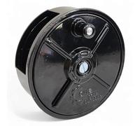 Light Weight Aluminum Tie Wire Reel with Rewind Knob - Left & Right Handed - Tie Wire Reel Coil Holder Wheel, with Belt Loops & Knob (Black)