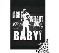 Light Weight Baby 1000-Piece Puzzle for Adults, 52x38cm/1000pcs, White Card Pieces for Cleaner Handling; Easy to Pause And Continue Later