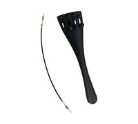 Light Weight Carbon Fiber Cello Tailpiece with Four Fine Tuner and Tail Gut Cord Cello String Board for Long Lasting Use with Adjustable Black Fine Tuners