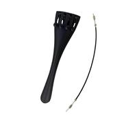 Light Weight Carbon Fiber Cello Tailpiece with Four Fine Tuner and Tail Gut Cord Cello String Board for Long Lasting Use with Adjustable Black Fine Tuners