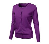 Light Weight Cardigans for Women UK Crew Neck Long Sleeve Button Up Fine Knit Cardigans with Cuffs Thin Open Front Jumpers Ladies Regular Fit Smart Casual Sweaters for Holiday Travel Work