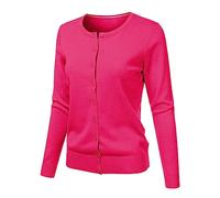 Light Weight Cardigans for Women UK Crew Neck Long Sleeve Button Up Fine Knit Cardigans with Cuffs Thin Open Front Jumpers Ladies Regular Fit Smart Casual Sweaters for Holiday Travel Work