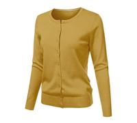 Light Weight Cardigans for Women UK Crew Neck Long Sleeve Button Up Fine Knit Cardigans with Cuffs Thin Open Front Jumpers Ladies Regular Fit Smart Casual Sweaters for Holiday Travel Work