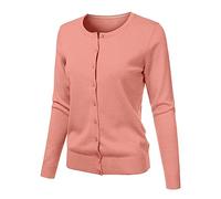 Light Weight Cardigans for Women UK Crew Neck Long Sleeve Button Up Fine Knit Cardigans with Cuffs Thin Open Front Jumpers Ladies Regular Fit Smart Casual Sweaters for Holiday Travel Work