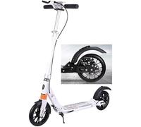 Light Weight Commuter Scooter, Foldable Adult Scooter,City Commuter Scooter With Handbrake And Shock Absorber, Dual Brake System,for Boys Girls Adults Teens(White)