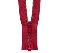 YKK Zipper Light-Weight Open End Zip 25 cm Red