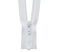 Light-Weight Open End Zip 30cm: White