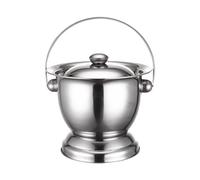 Light Weight Portable Toilet Stainless Steel Urinal Bucket Bottles Night Pots with Lid Pee Potty Easily to Clean Stainless Steel Night Pots with Lid