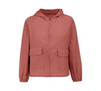 Light Weight Waterproof Jacket Women Women's Lightweight Waterproof Rain Jackets Outdoor Golf Packable Hooded Raincoats with Pocket Quick Dry Windproof Casual Zipper Windbreaker Hood Red