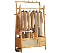 Light Wood Hall Tree with Bench & Sto, Multi-Purpose Coat Rack & Drop Zone nizer for Entryway, Bedroom, Hallway & Office (40.35"x15.75"x66.14")