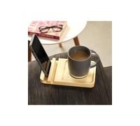 Light Wood & Leather Sofa Coaster Phone Stand MijMoj Design Light Beige One Size