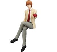 Light Yagami Figure Apple in Hand Model Anime Sitting Statue 15cm