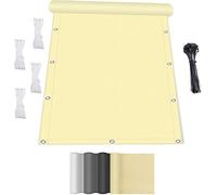 Light Yellow 2x8m Waterproof e Sail with Eyelets - 95% UV Protect Outdoor Canopy for Patio Pera Auto Pool Garden - Sune ning Cover