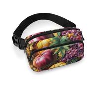 Light Yellow And Red Fanny Pack for Men Women, Durable Sling Chest Bag with Adjustable Strap & Large Pocket, Small Crossbody Bag for Running, Hiking, Cycling, Travel
